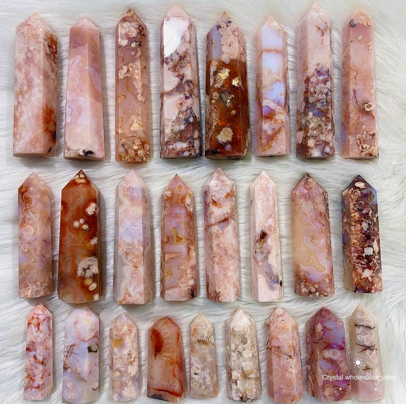 carnelian flower agate tower(One kilogram)