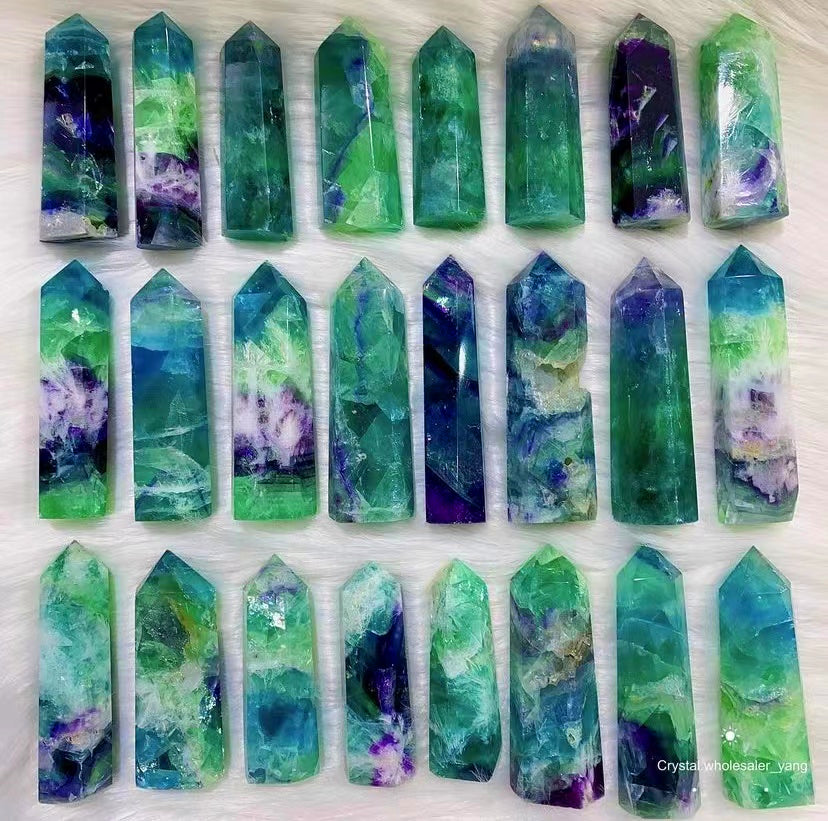 snow fluorite tower (one kilo)