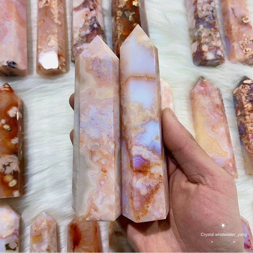 carnelian flower agate tower(One kilogram)