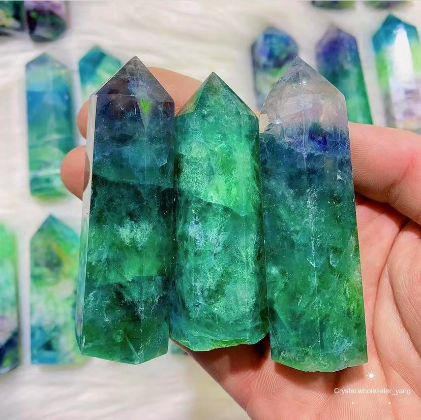 snow fluorite tower (one kilo)