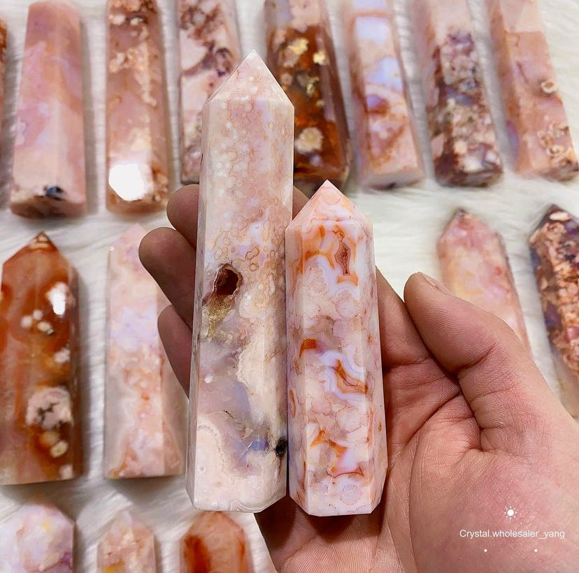 carnelian flower agate tower(One kilogram)