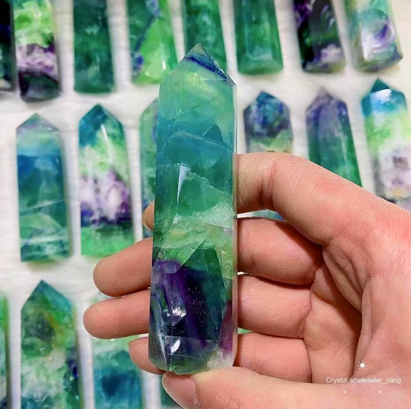 snow fluorite tower (one kilo)
