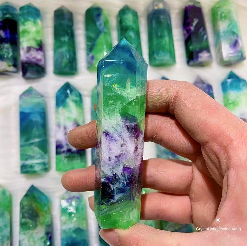 snow fluorite tower (one kilo)