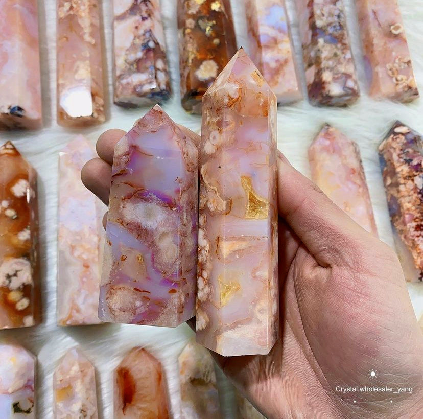 carnelian flower agate tower(One kilogram)