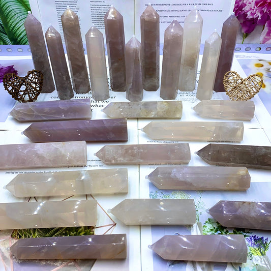blue rose quartz tower（One kilo）