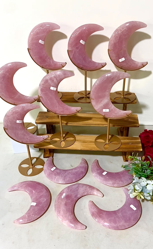 Rose quartz moon (each)
