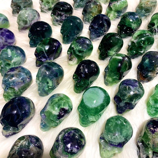 Snowflake fluorite skull（each）