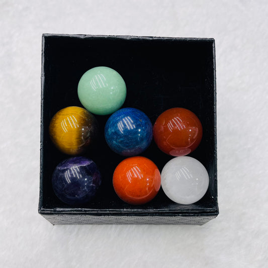 Seven chakra spheres (one box)